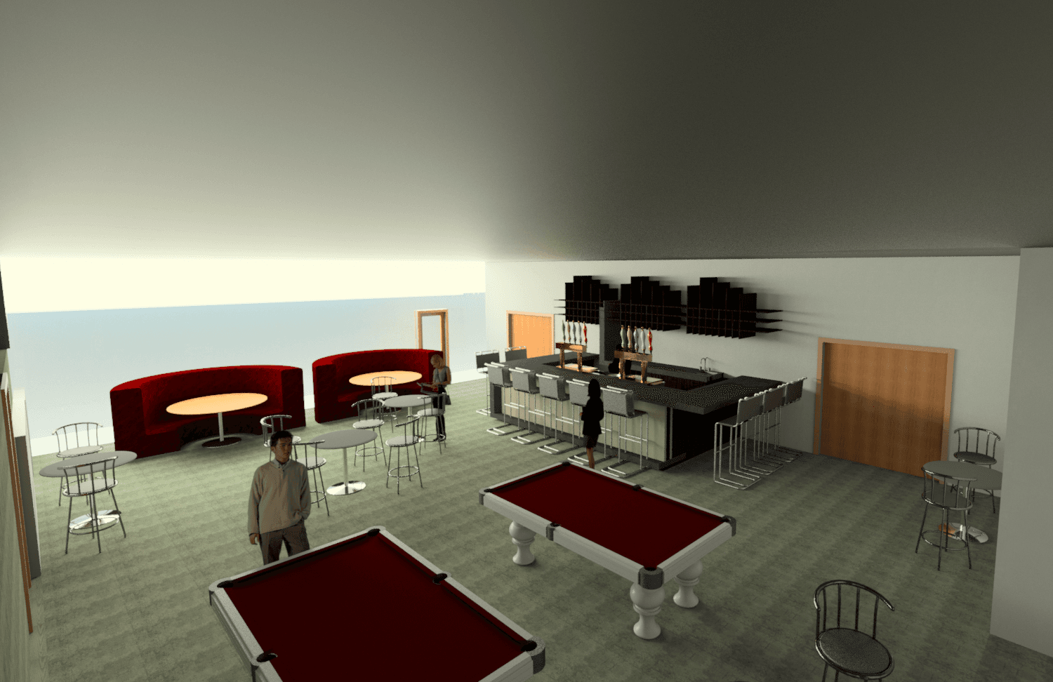 booth seating modern bar | commercial architecture